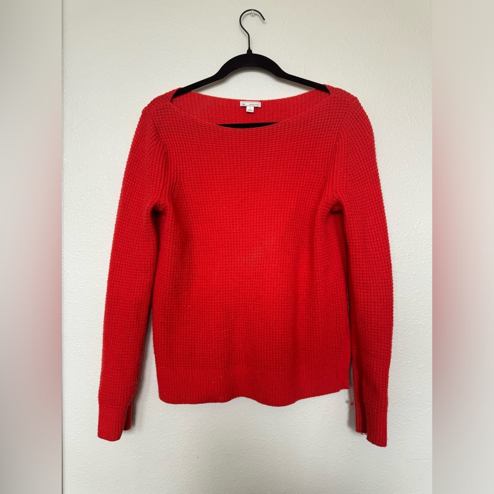 Bright Red Boatneck Sweater from GAP size S
